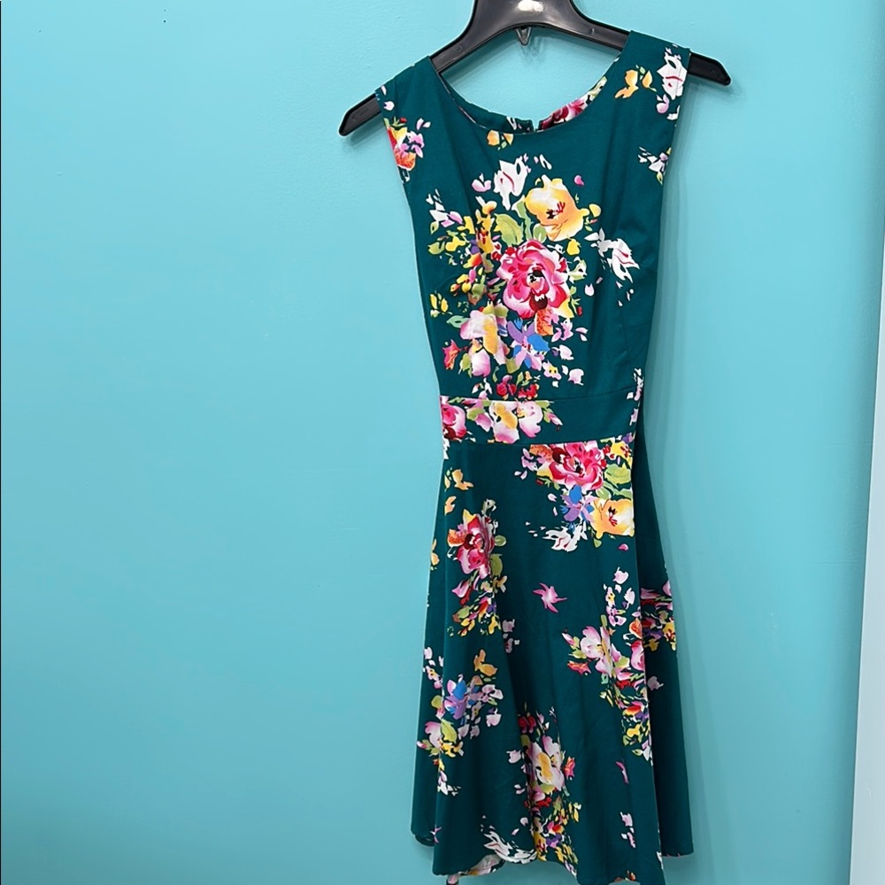 Floral Teal Dress